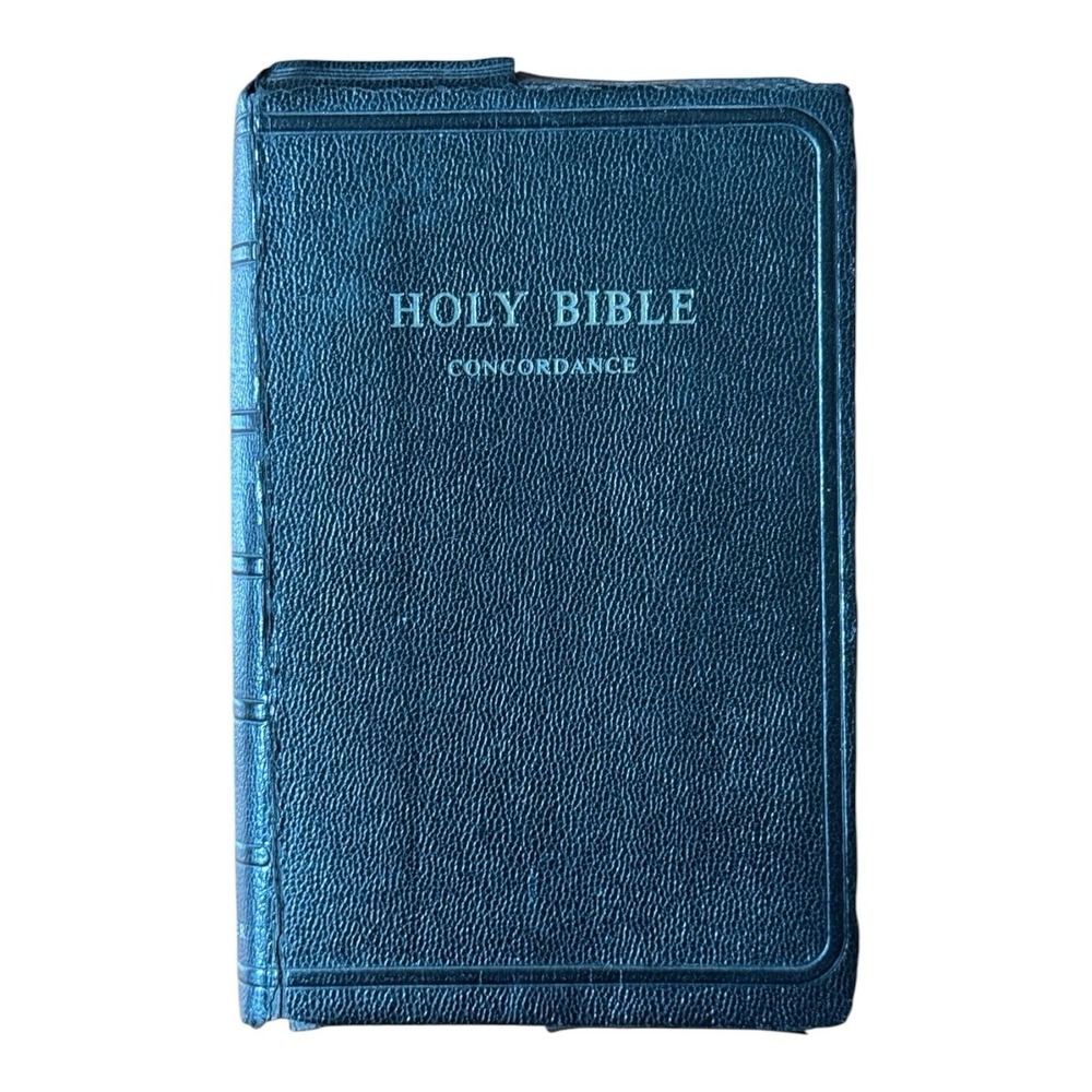 Vintage Harper Holy Bible KJV Red Letter Edition Concordance Illustrated